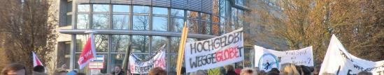 Protest vor dem Firmensitz der "LRS", Foto: Infoarchiv Protest vor Firmansitz "LRS", Foto: Infoarchiv