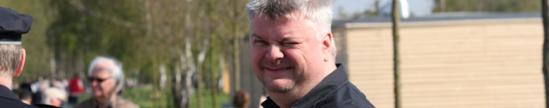 DIE LINKE-Fraktionschef Miro Berbig auf der Landesgartenschau (Foto: W.S.) Fraktionschef Miro Berbig