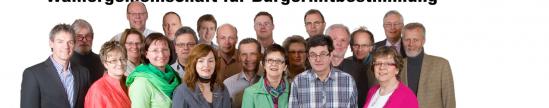 Das Team der WHU für die Kommunalwahl am 26. Mai (Foto: WHU) Gruppenbild mit KandidatInnen der WHU