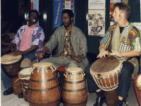 Sanah Diethu, Gamal Dine und Alo Bartels (Foto: Eine Welt für Alle e.V.) Sanah Diethu, Gamal Dine und Alo Bartels