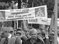 Jungheinrich-Beschäftigte, Transparent: