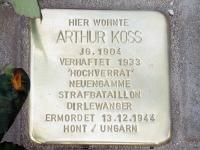 Der Stolperstein für Arthur Koß (Foto: J.G.) Stolperstein für Arthur Koß
