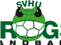 Logo der "Frogs" Logo der SVHU-"Frogs", ein grinsender Frosch mit Handball-Muster statt Zähnen.