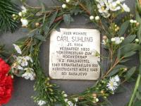 Der Stolperstein für Carl Suhling, verlegt Anfang 2012 (Foto: Infoarchiv) Stolperstein für Carl Suhling