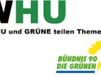 WHU und Grüne: Strategische Partnerschaft zur Kommunalwahl (Grafik: WHU) Die Logos der WHU und der Grünen