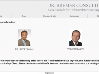 Eng verbunden: Dr. Henrik Bremer und Volker Hallwachs, langjähriger "Direx" der Stadtwerke (Screenshot: Infoarchiv) Screenshot einer Bremer-Hallwachs´schen Consultingfirma
